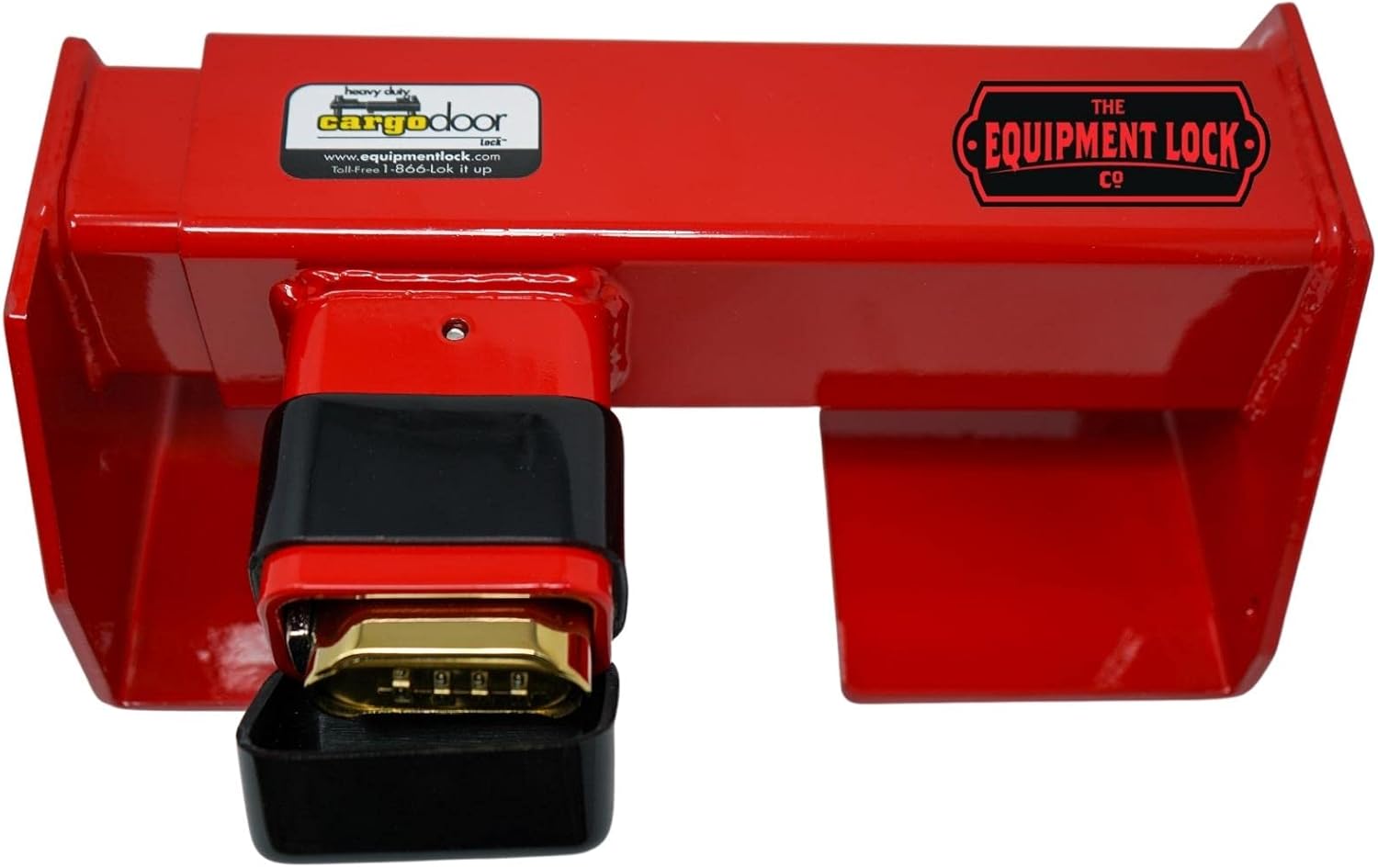 Equipment Lock Heavy Duty Cargo Door Lock - Powder Coated Steel Shipping Container & Semi Trailer Door Security - Semi Truck Accessories (Keyed Differently)