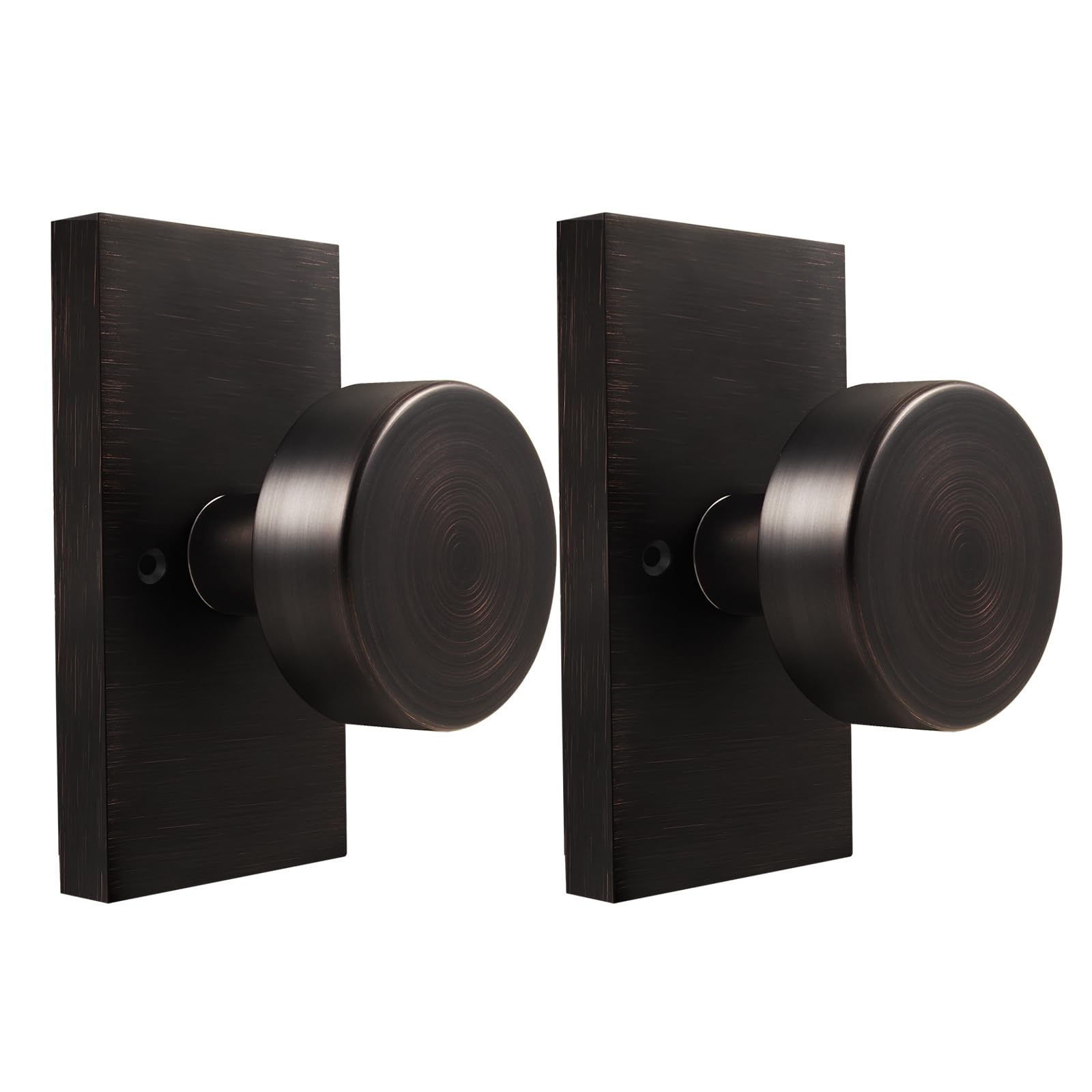 Satin Brass Privacy Door Knobs with Lock -28