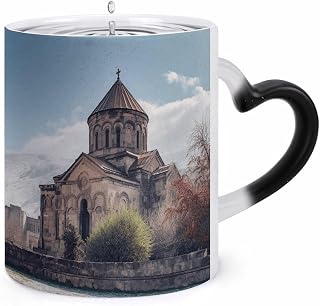 Armenian Church Color Changing Mug Heart-Shaped Handle Mugs Fashionable Tea Cup Coffee Cup Popular Tumbler And Cups For Office Workers Mug & Unique Gift Giving Teacup