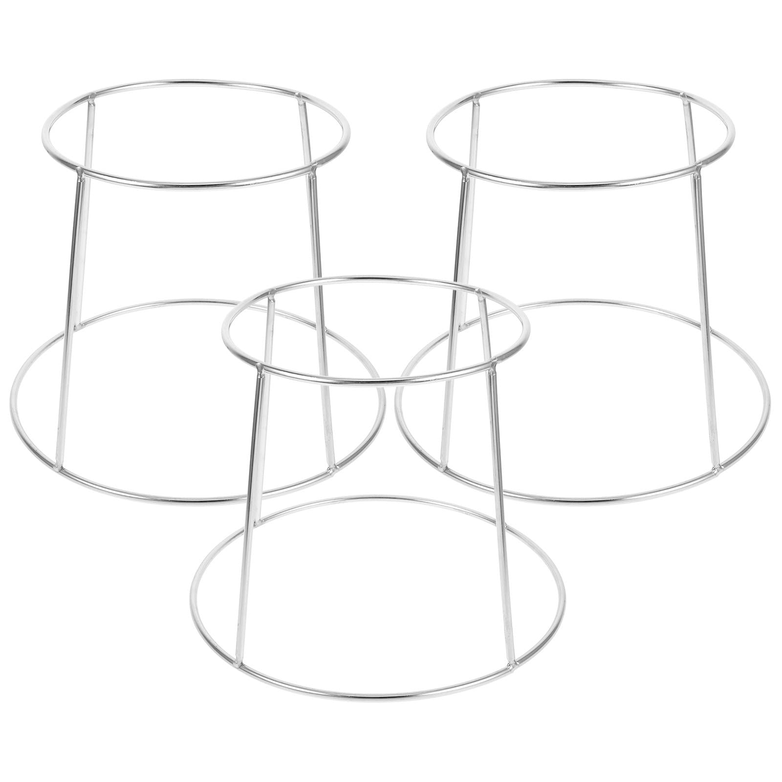 Set 3 Pezzi Alzatine per Buffet in Acciaio Inossidabile, Supporto Doppio Strato per Vassoi e Portapiatti, Design Creativo e Salvaspazio per Ristoranti