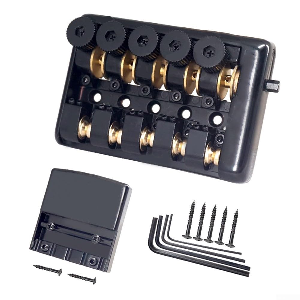 Set di cordiera per basso senza testa a 5 corde, dado fisso con viti, accessori di ricambio per chitarra (B)