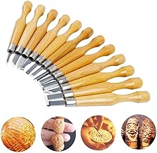 12PCS Wood Carving Tool Set, Professional Carving Kit -Carving Hook Knife,Whittling Knife,Chip Carving Knife, Carving Knife Sharpener for Spoon Bowl Cup Woodworking