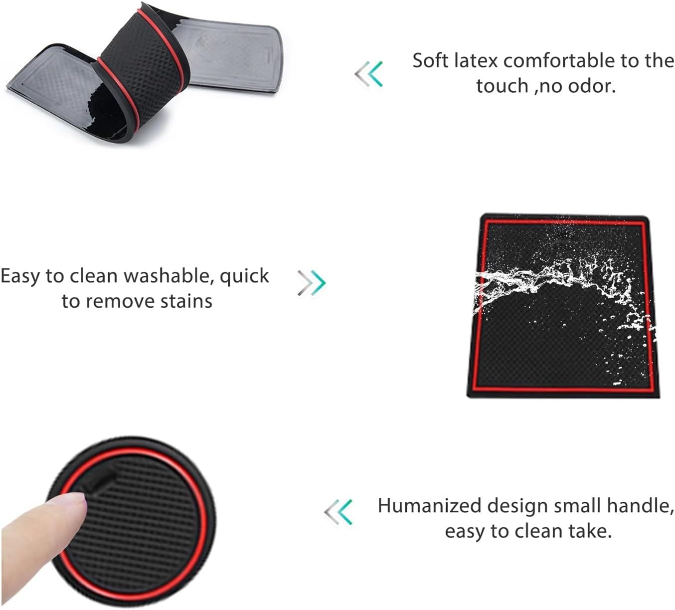 Car Door Groove Mat Compatible with Ioniq 5 2021 2022 2023 Anti-Slip Gate Slot Pads Auto Interior Hyundai Ioniq 5 Accessories 2024(White)