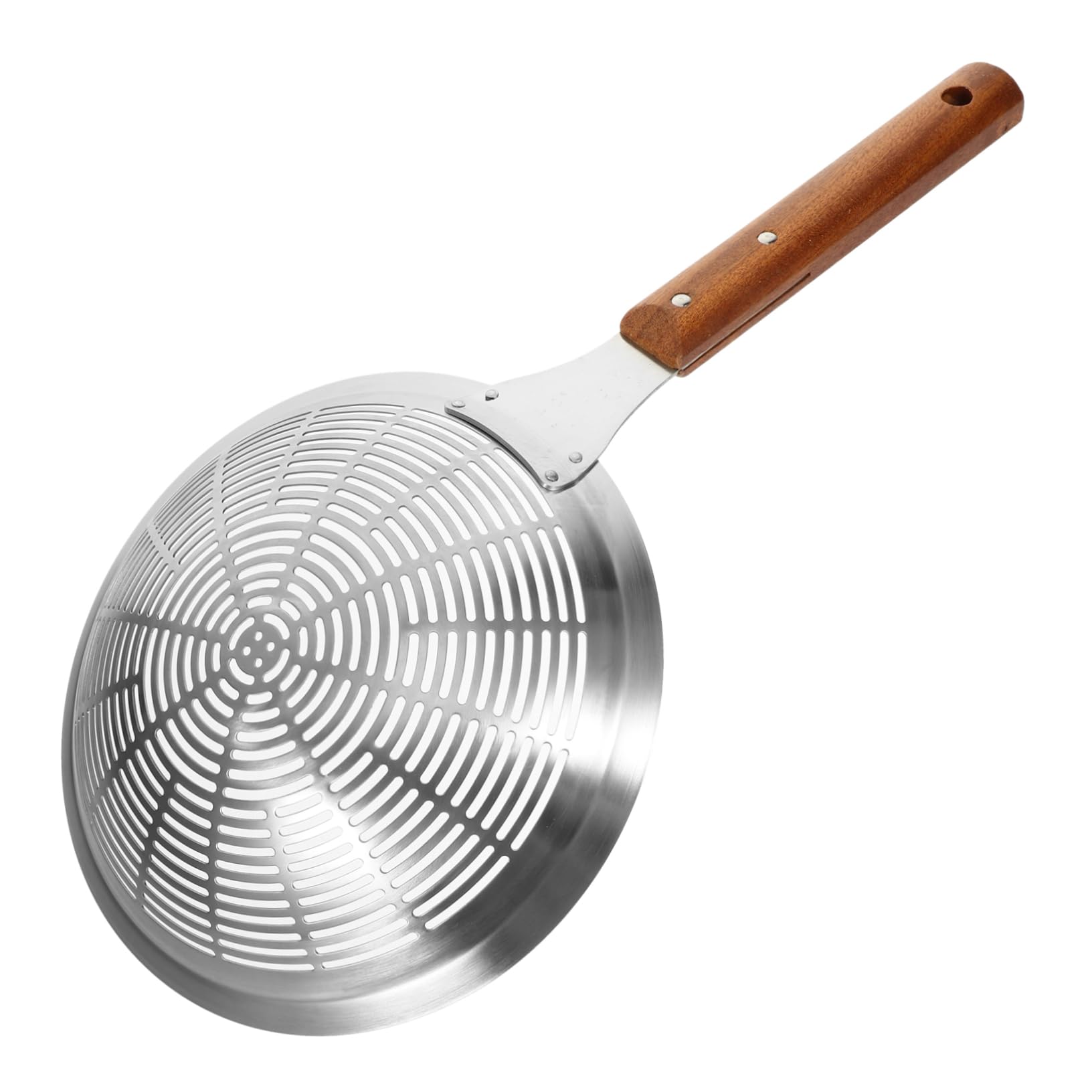 CIYODO Stainless Steel Skimmer Ladle Slotted Spoon for Drainage Ergonomic Handle for Comfortable Use Kitchen Strainer for Noodles and Wontons