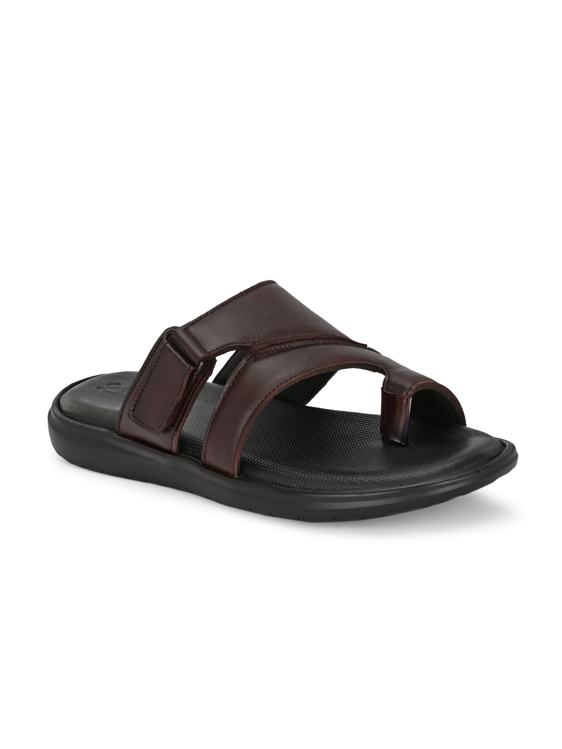 Men Handcrafted Leather Sandals | Adjustable Twin Straps, Pure Leather Insole & Lightweight Airmix Sole-image-18