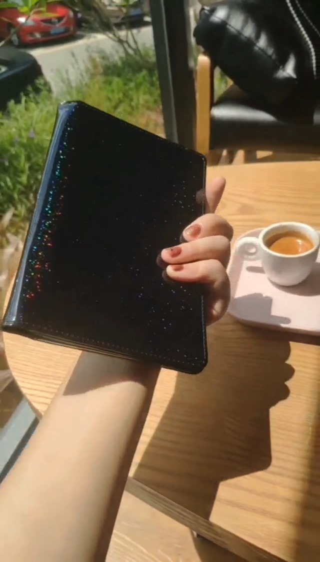 Mymazn Holographic Glitter Waiter Book For Serving Wallet Waitress Book For Restaurant Guest Check Book Organizer Waitstaff, Glitter Purple - View #8