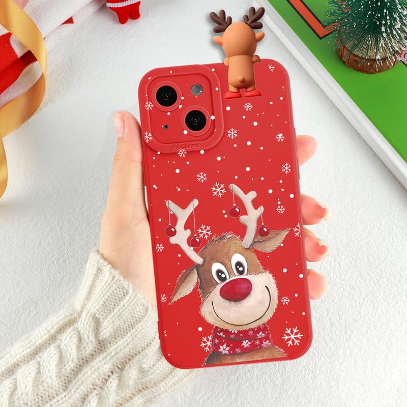 Pnakqil 2-Pezzi Natale Cover per Apple iPhone 14 Pro Max 6,7, Custodia