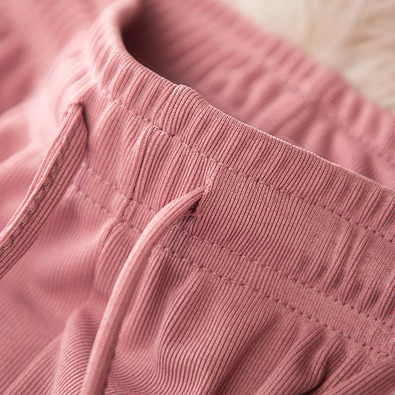 WEAREWE Women's Summer High Waisted Loose Wide Leg Long Casual Pants Summer Ice Silk Pants Home Pants4