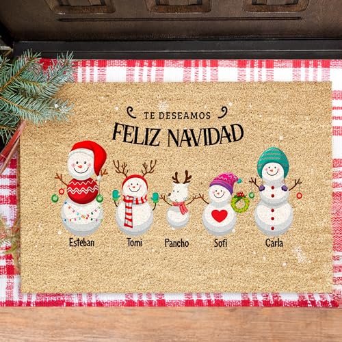 Variante de Transparent Gift felpudo personalizado familia 70×40 cm