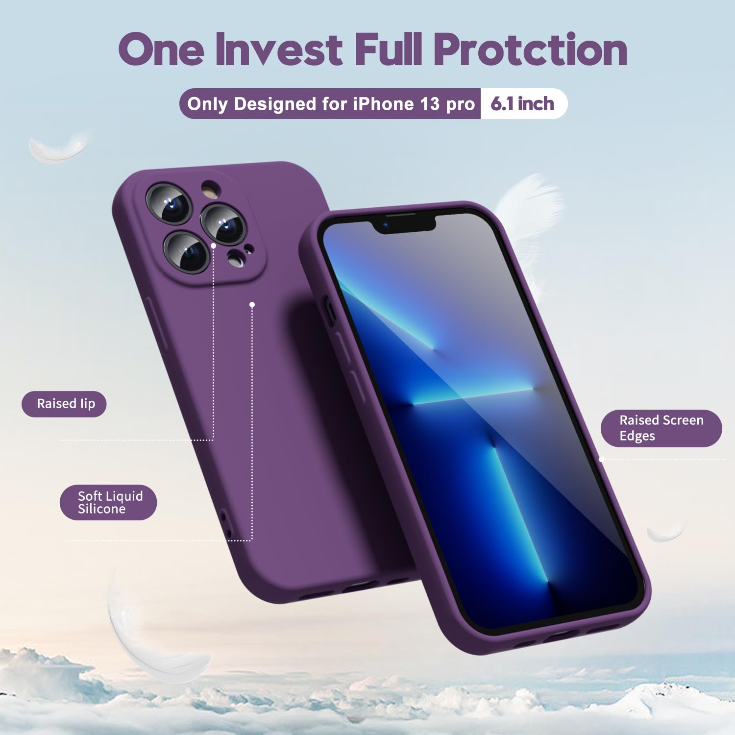 oakxco for iPhone 16 Pro Max Case Liquid Silicone, Soft Rubber Gel Elegant Aesthetic Basic Simple Cover, Cute Thin Slim TPU Matte Solid Color Plain Smooth Case for Women Girl, Light Pink — view 1528