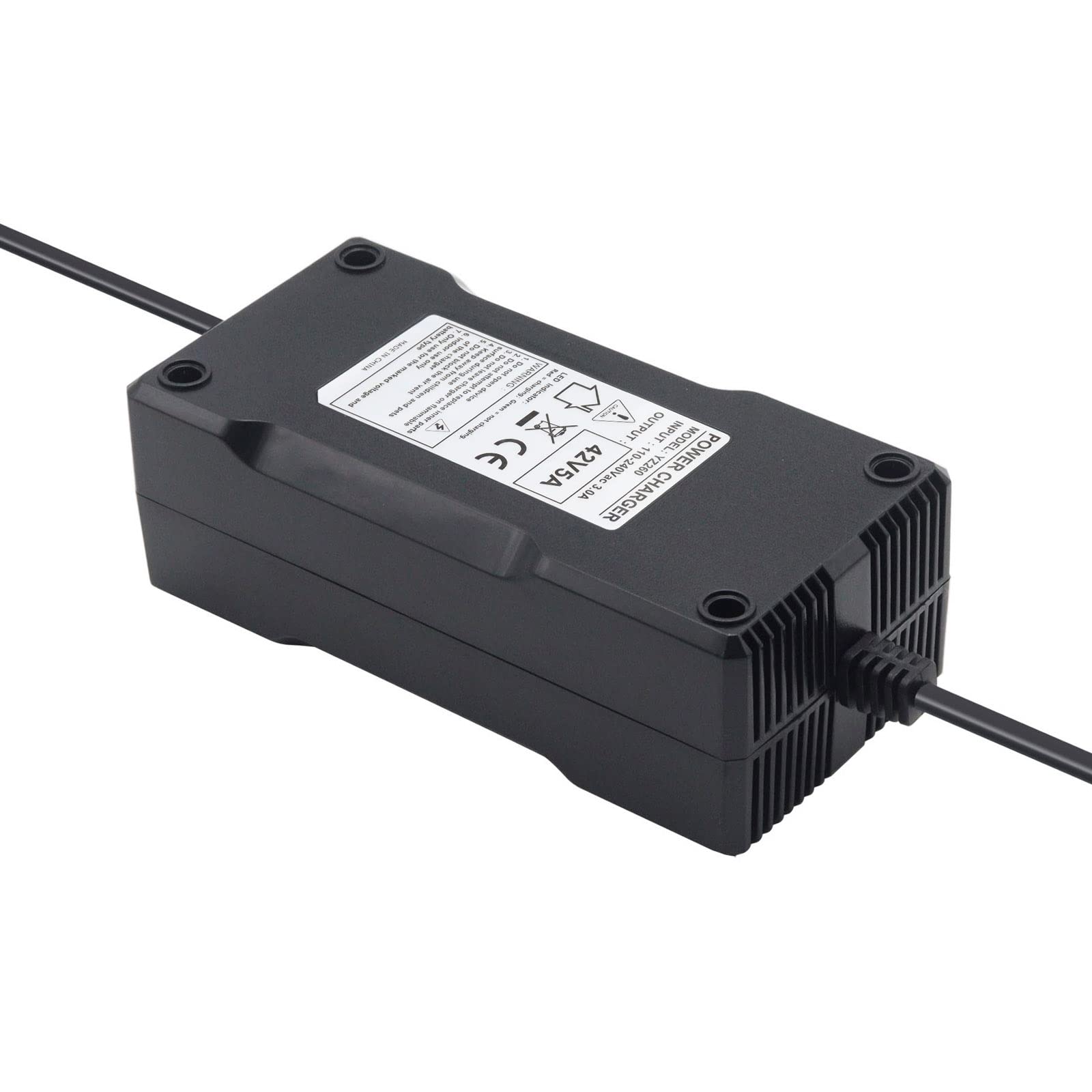 42V 5A Netzteil Ladegerät Ladekabel für 36V Akkus 5,5mm x 2,1mm Rundstecker mit 5,5mm x 2,5mm TIPP für E-Bike Elektrofahrrad Elektro Fahrrad Akkus zum ACK4201 C060L1001
