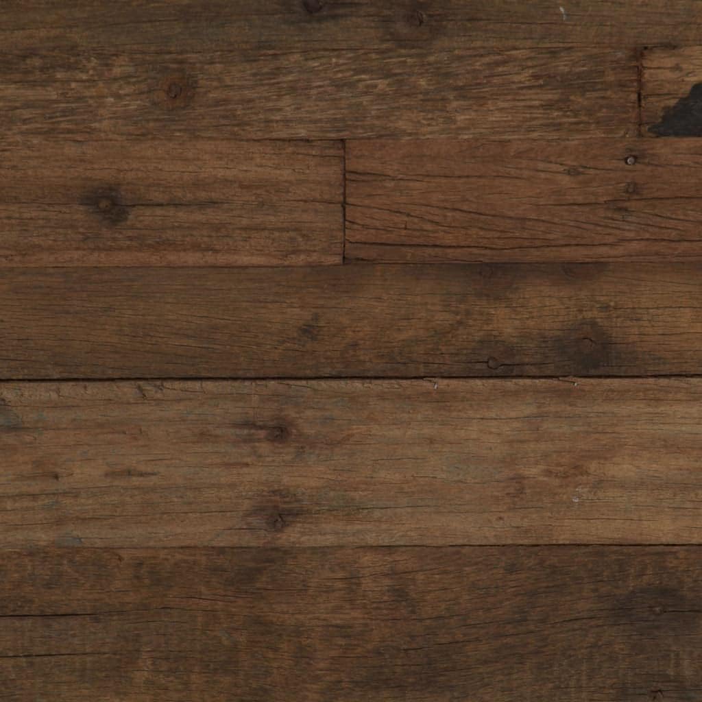 vidaXL Coffee Table Brown and Silver Solid Reclaimed Wood and Steel Medium