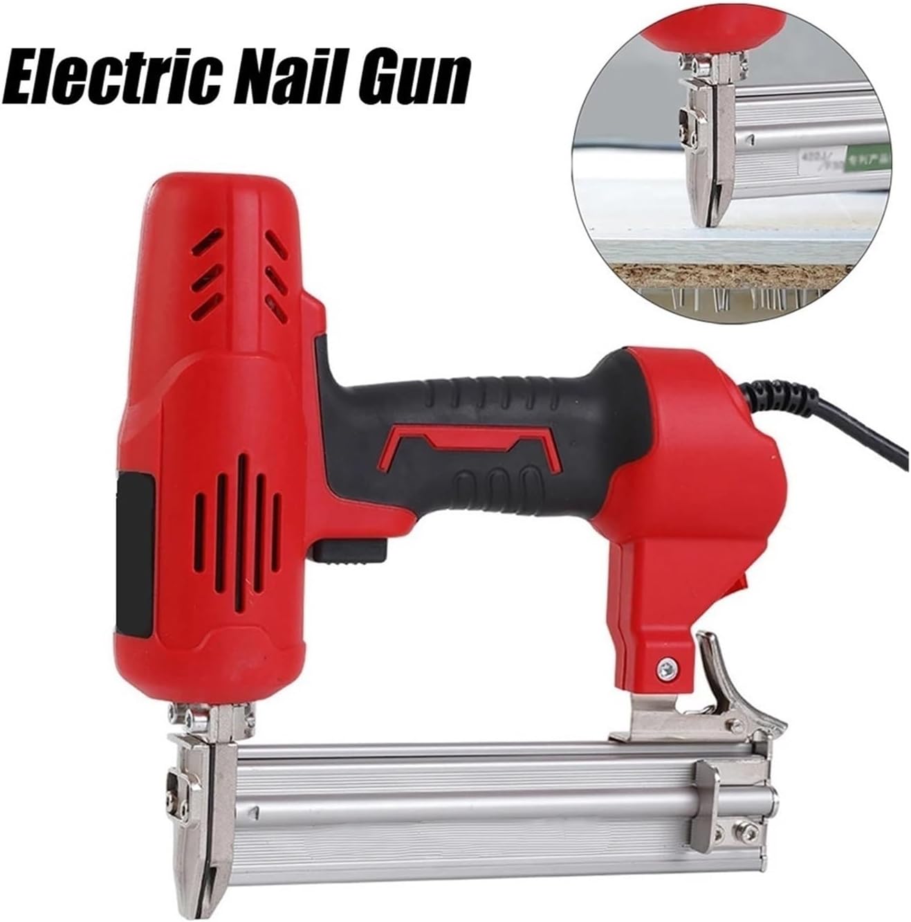 Pneumatic Power Nailer Decorative Tool 2600W F30 Electric Nail Gun and Stapler Furniture Nail Gun Carpentry Construction Power Tools(F30)