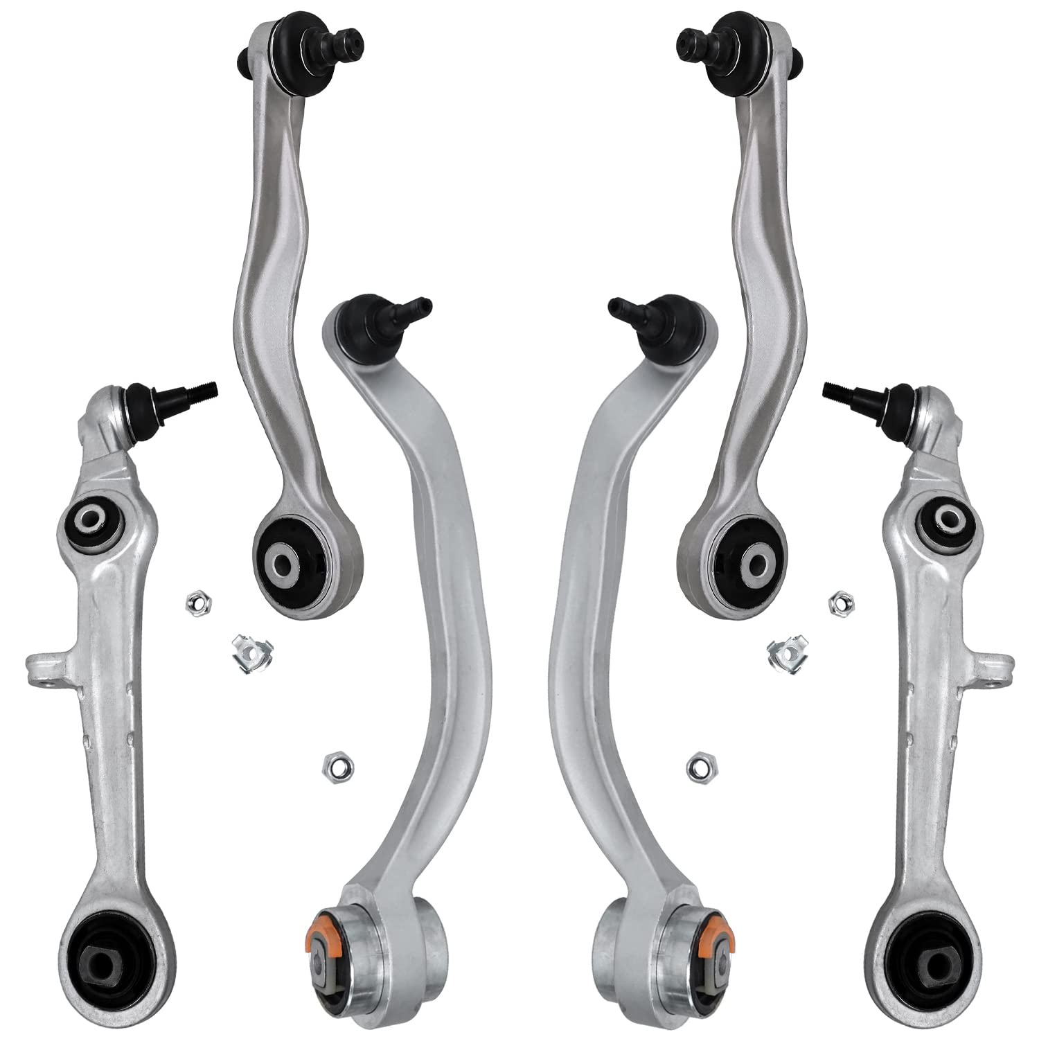 Detroit Axle - 6pc Front End Control Arms for Audi A6 Quattro S8 S4