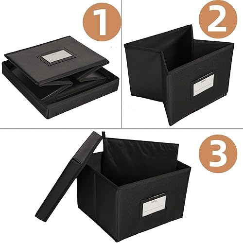 Miniatura 6 de Lukeline Organizador de tarjetas de felicitación y caja de almacenamiento con 15 divisores ajustables, almacena más de 140 tarjetas, adecuado para