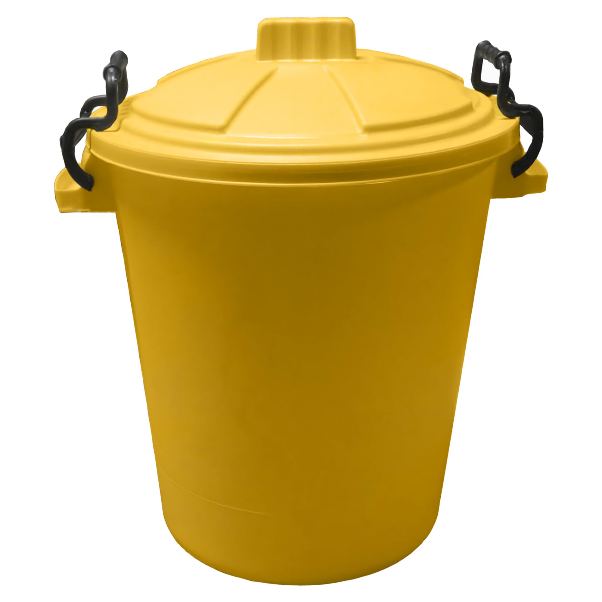 KetoPlastics 50L PLASTIC HANDLE YELLOW Garden Storage Dustbin Bin 50 Litre Refuse HEAVY DUTY
