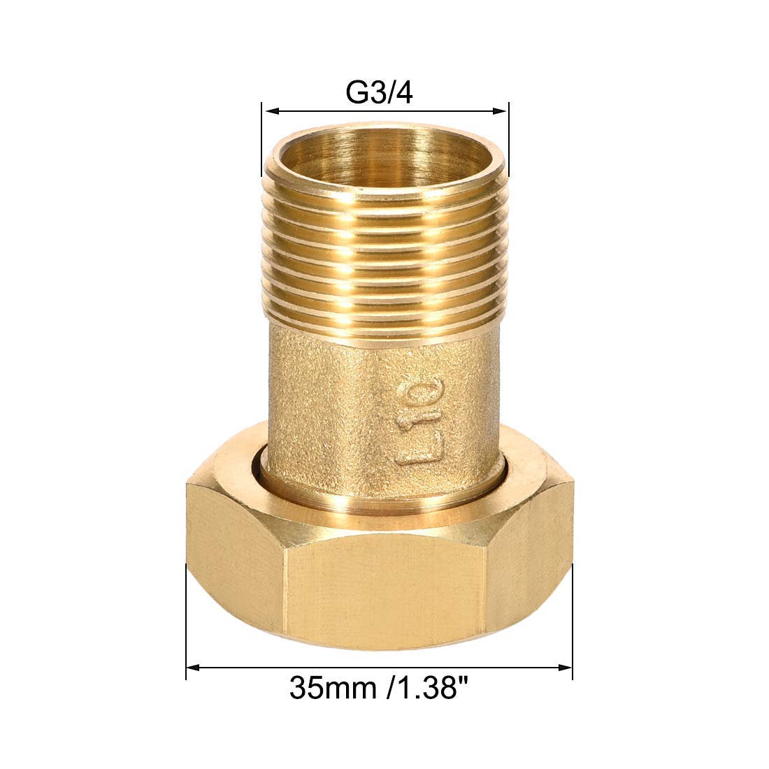 Ottone Tubo Raccordo G1/4 Femmina a G1/4 Maschio Filettatura Adattatore