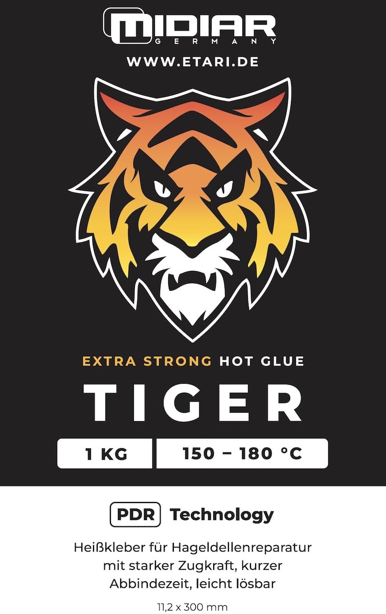 TIGER – la migliore colla a caldo della nostra gamma, specifica per la riparazione di danni da grandine, PDR, stick di colla a caldo