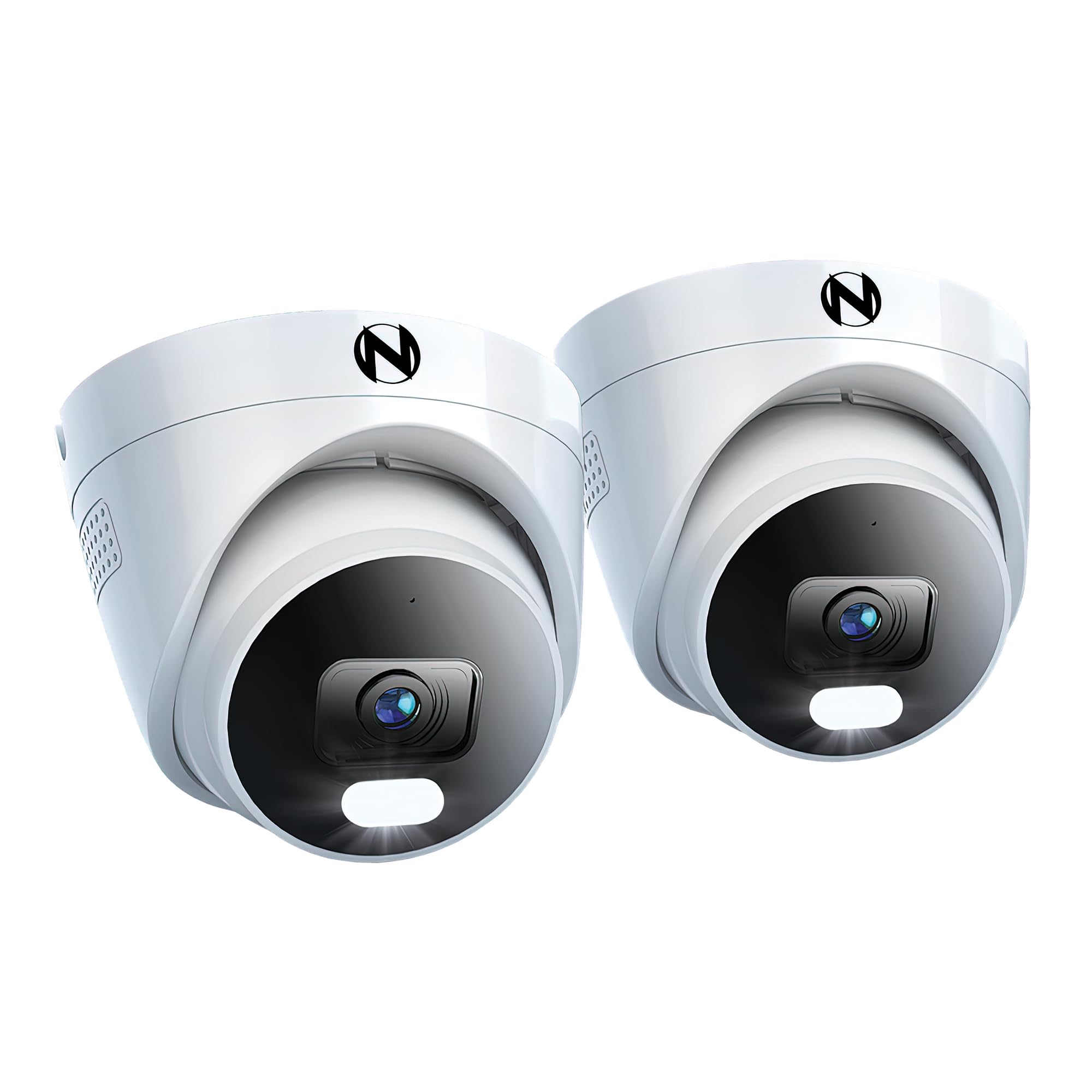 Night Owl Wired IP 4MP Deterrence Dome Camera with 2-Way Audio - 2 Pack - White