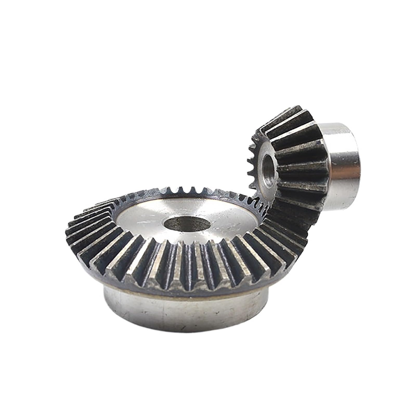 Bevel Gear Pinion Hardware Mechanical 1Pair 1:2 Bevel Gear Gear Steel 1.5M 20Teeth + 40Teeth Process Hole 90 Degrees Meshing Angle Steel Gears