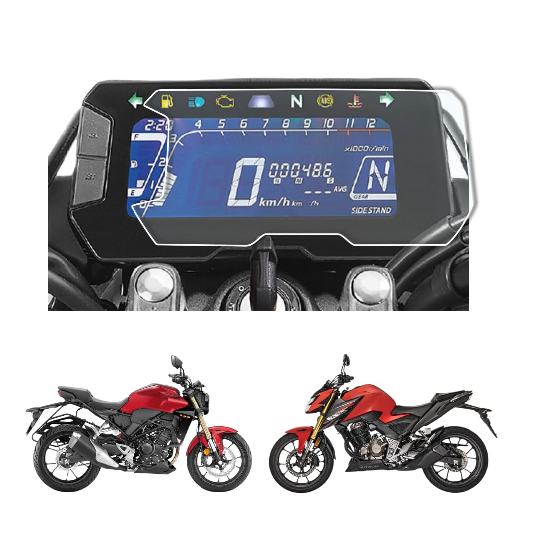 D'FENDER Pro P.P.F. Protector Compatible For Honda CB 300 R/CB 300 F Motorcycle Speedometer Display Screen Console Guard with 18 Months Warranty*-image-36