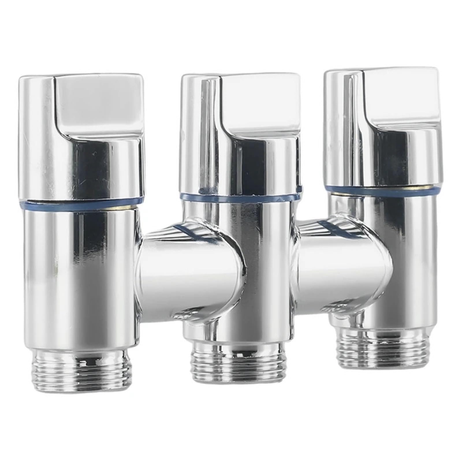 Yilwpv Silver 3 Way Angle Valve Faucet With The Three Diverter For Kitchen Bathroom For Bathroom(Silver)