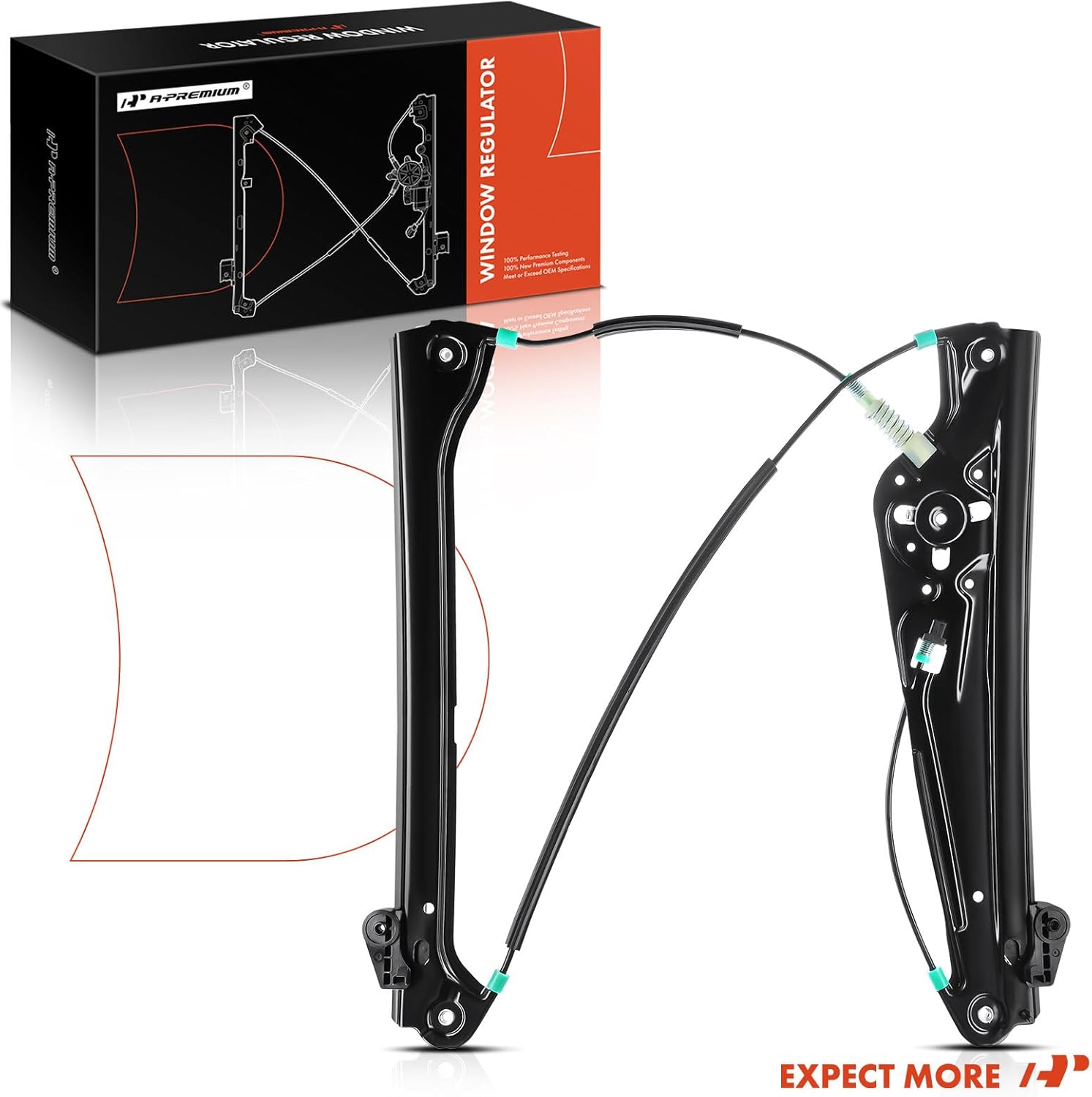 A-Premium Power Window Regulator Without Motor Replacement for BMW E65 E66 745i 745Li 750i 750Li 760i 760Li 2002-2008 Front Left Driver Side