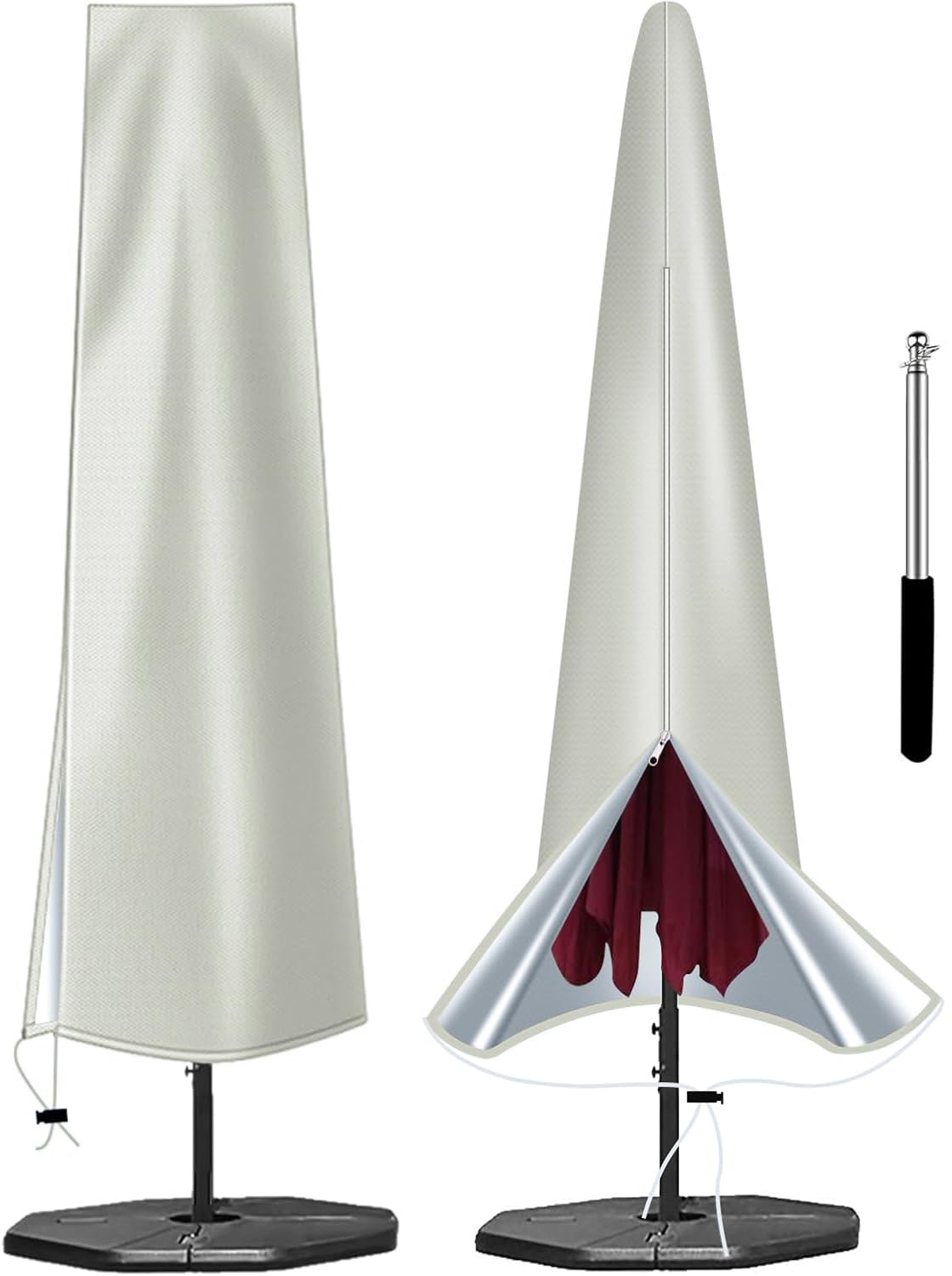 OKPOW Parasol Cover Waterproof for Garden Umbrella: Weatherproof All-Season — image 1