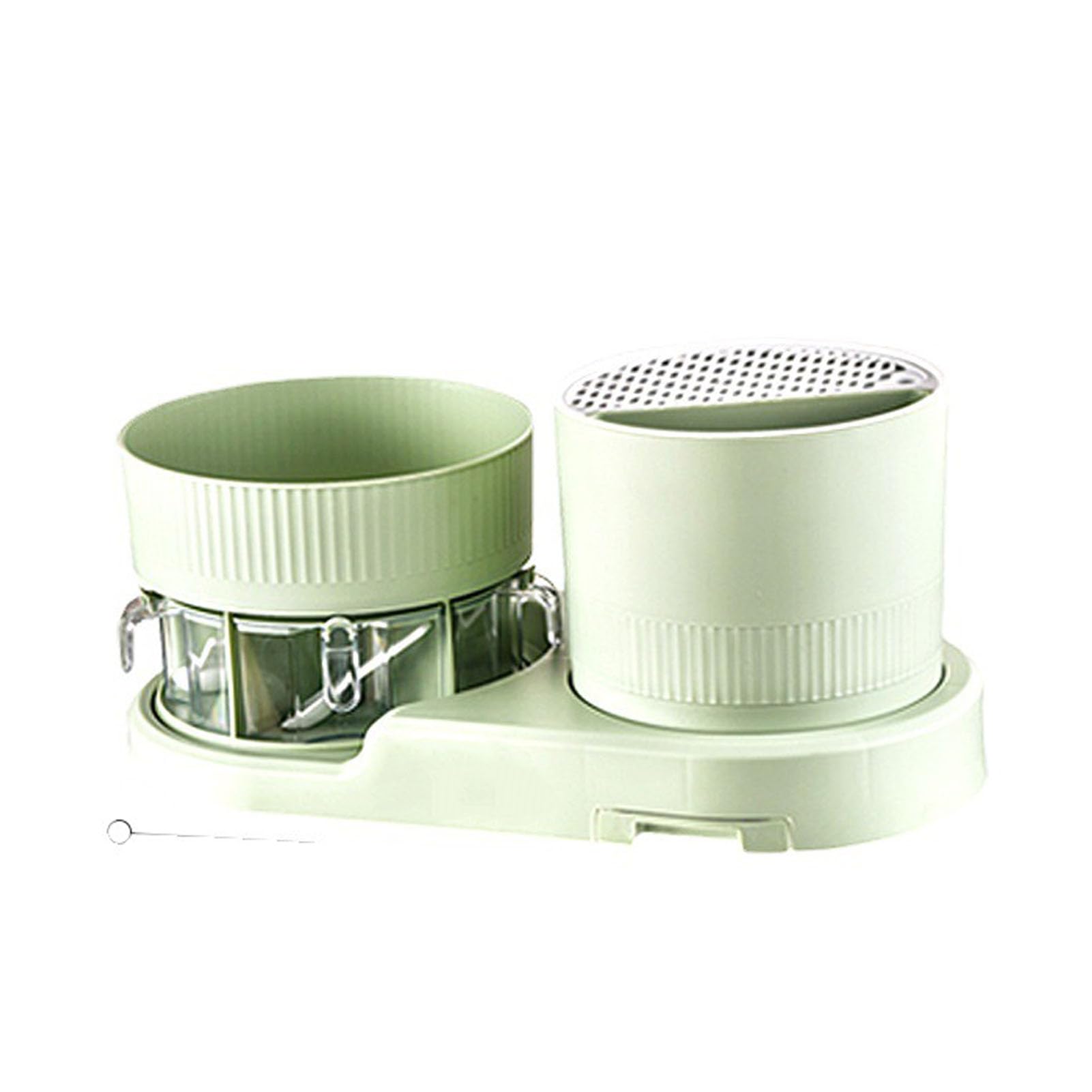 Porte-ustensiles rotatif Blanc Combinaison efficace Design robuste (Verte)