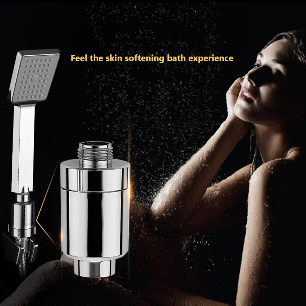 Set di 3 filtri per doccia con filtro a carbone staccabile, filtri per purificazione dell'acqua, accessori essenziali per il bagno per rimuovere le impurità e migliorare l'esperienza della doccia