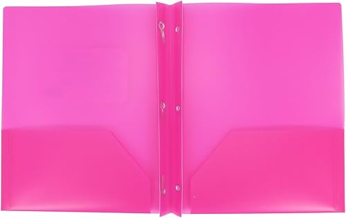 Carpeta plástica con púas y 2 bolsillos - up&up (rosa)