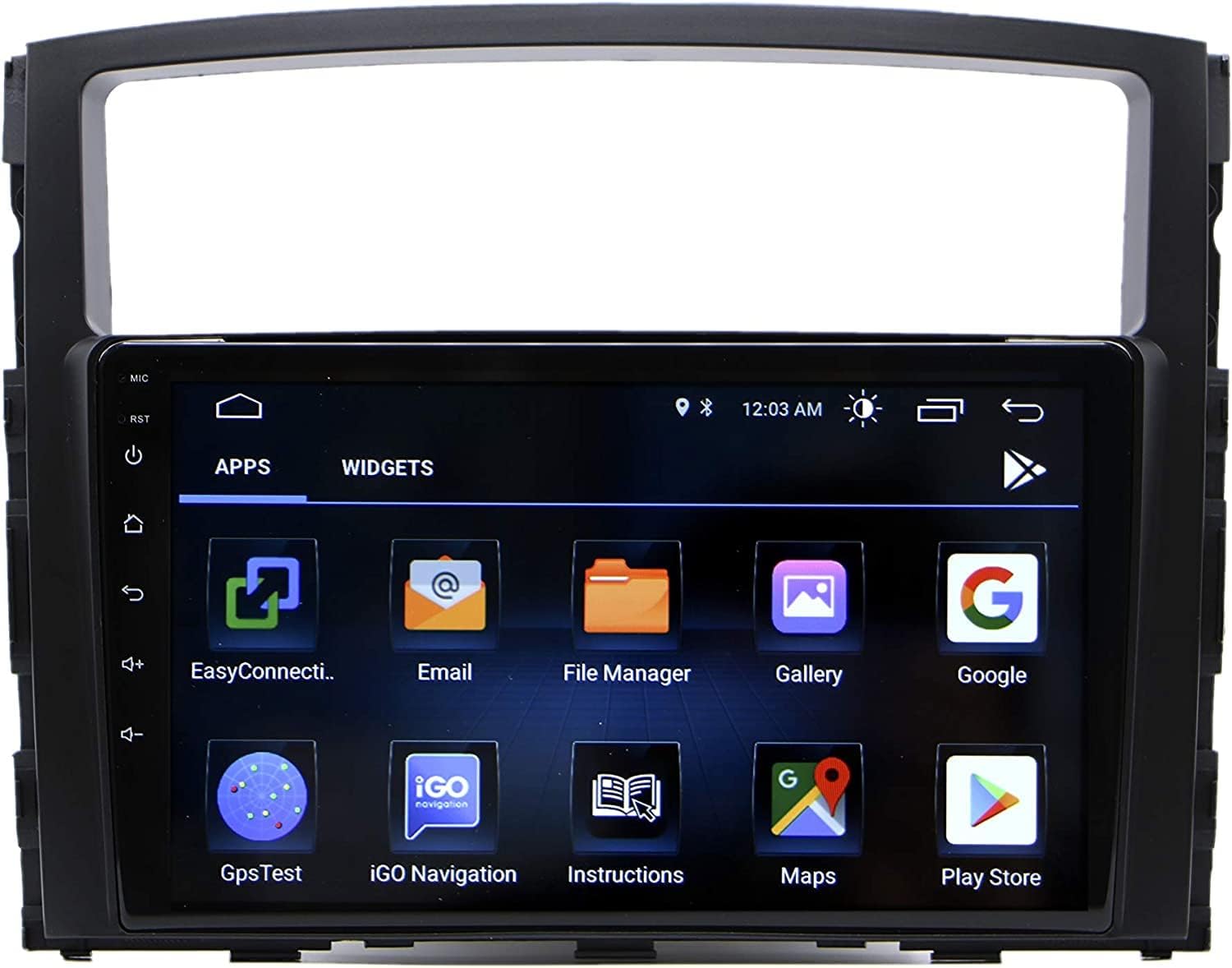 Android Car Stereo for Mitsubishi Pajero 2006-2016 4GB RAM 64GB ROM MirrorLink WiFi BT, 9 Inch IPS Touch Screen with Backup Camera Included (4+64G With Apple Carplay)