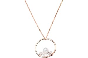 Herkimer Diamond Necklace in Rose Gold: Shimmering Elegance