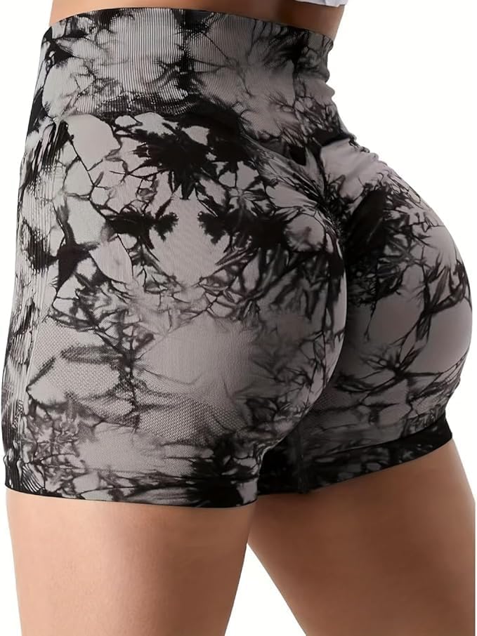 Women's 6 Piece Workout Gym Shorts, High Waisted Butt Lifting Scrunch Butt Seamless Booty Shorts, Perfect for Biker &Yogar
