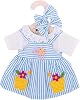 Bigjigs Toys Blue Striped Dress for Size Medium Doll - for BIGJIGS TOYS Dolls ONLY