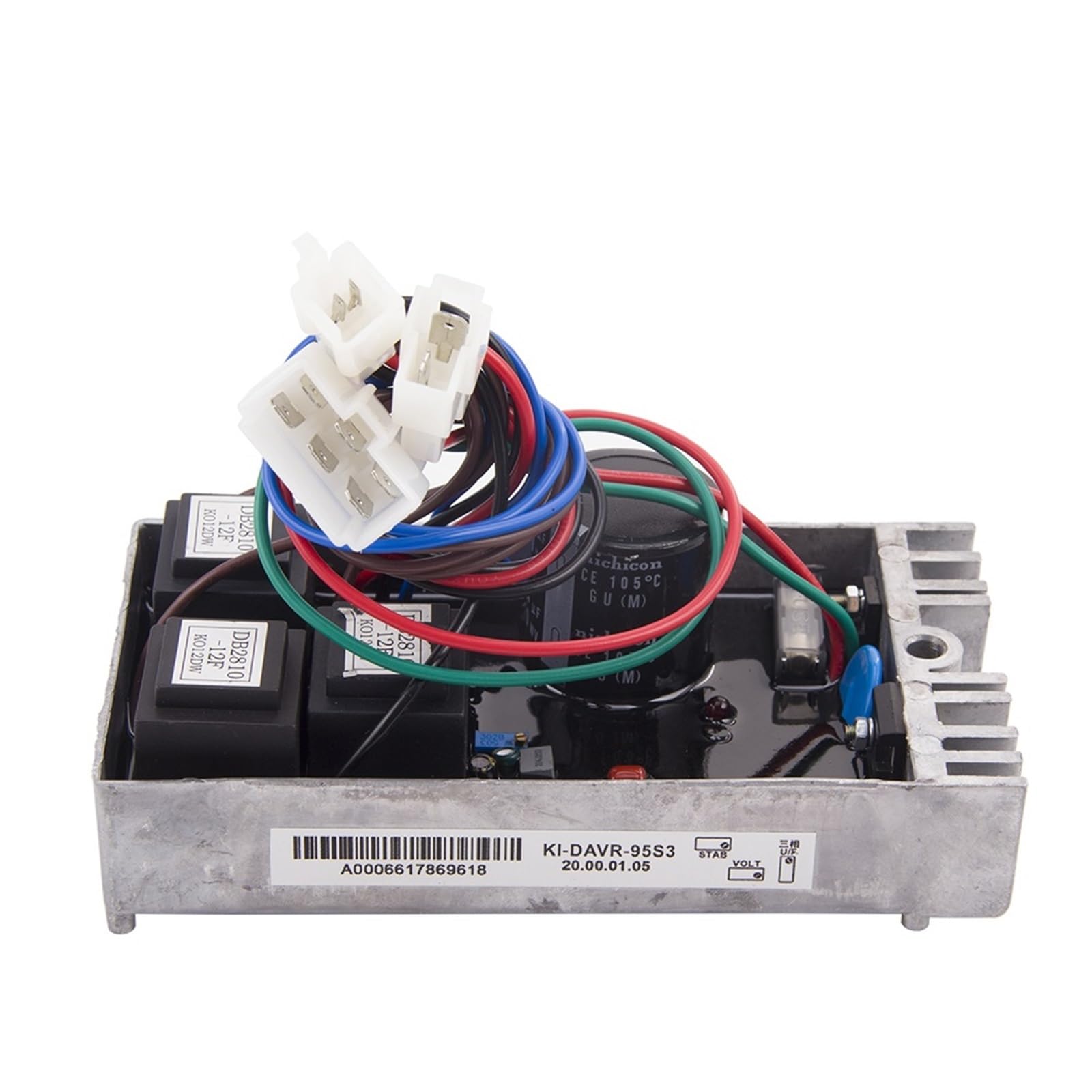 Regulador de voltaje automático AVR for generador KI-DAVR-150S3, 380 V, trifásico, for generador de 15 kW, estabilizador con carcasa de aluminio.(3 phase 150S3 15KW)
