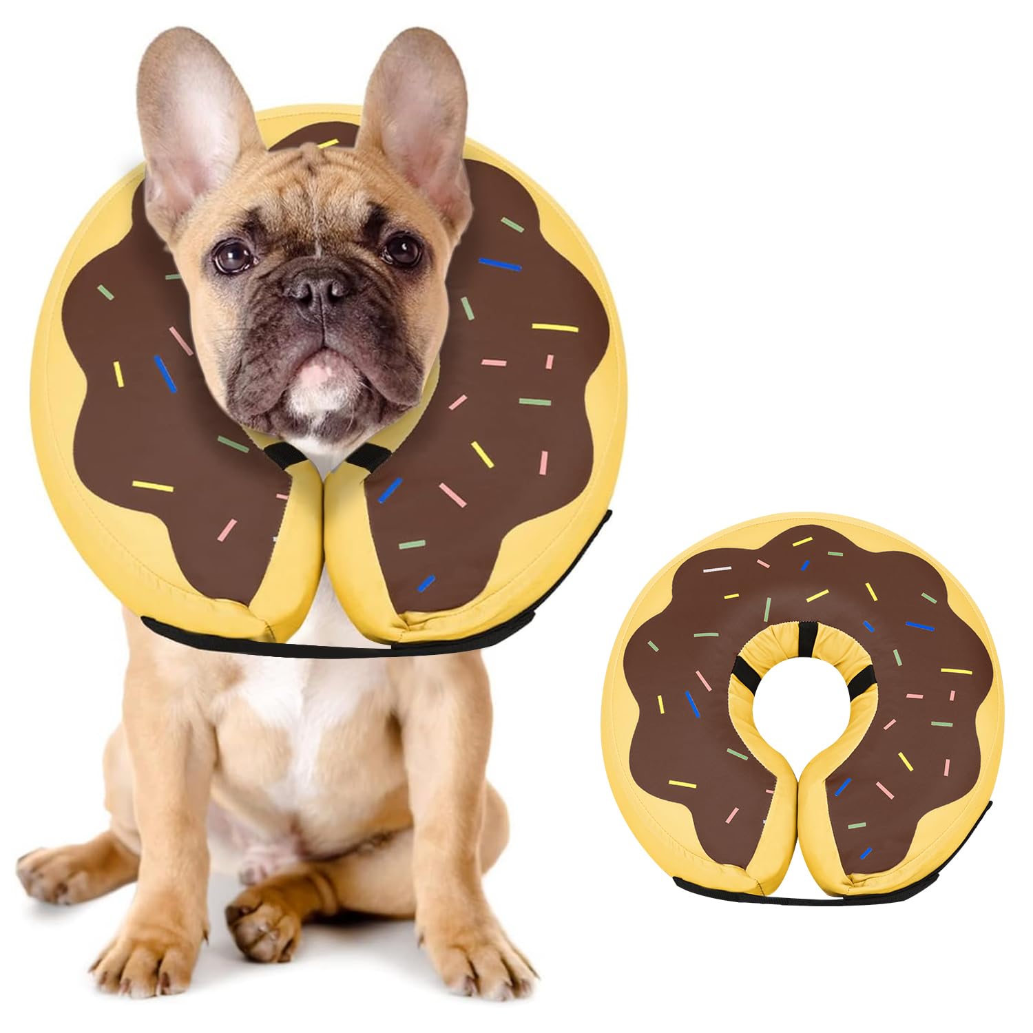 MIDOG Inflatable Dog Cone, Donut Recovery Collar After Surgery, Medium