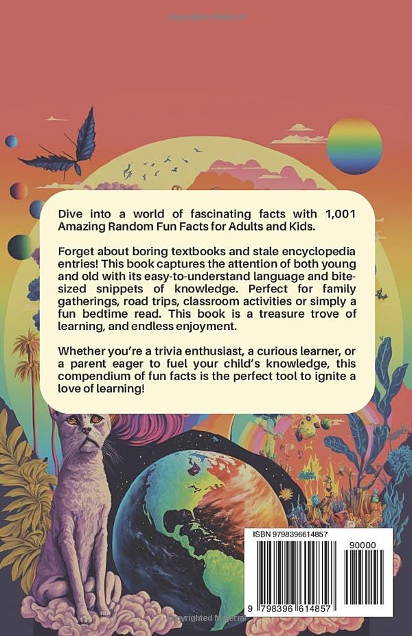Miniatura 2 de 1,001 Amazing Random Fun Facts for Adults and Kids Facts Covering History, Science, Nature, Sport, Art, Literature, Geography, Entertainment, Music