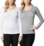 Women's 2 Pack Ultra Light Thermal Baselayer Scoop Top