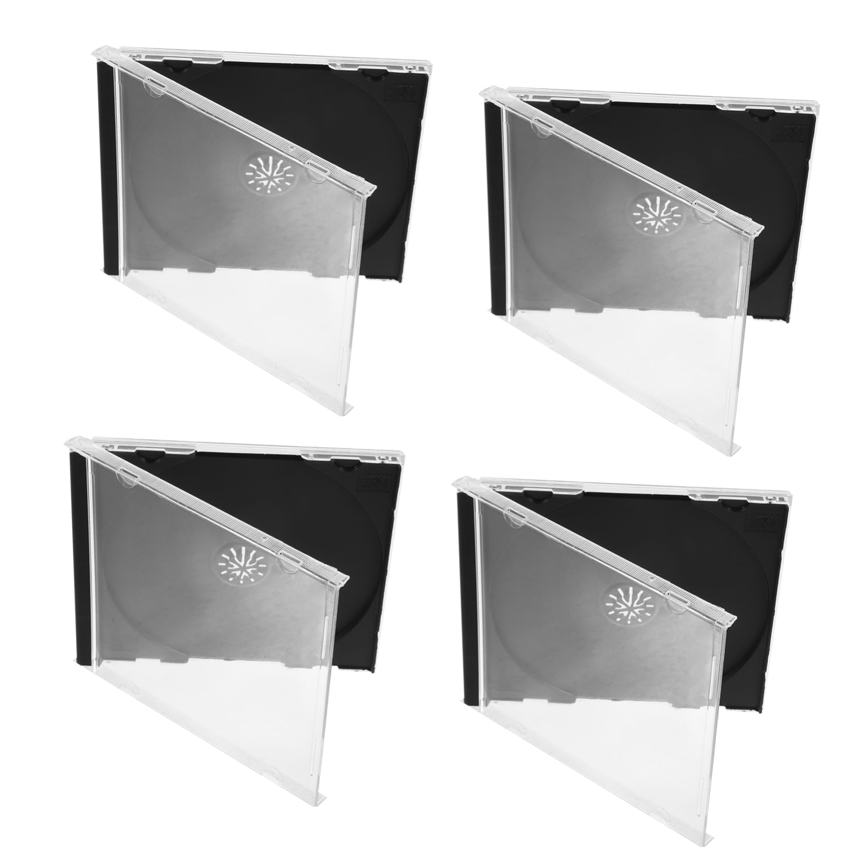 MAGICLULU 15pièces Boîte De Rangement Cd Plastique Dur Étui De Pour Cd Et Dvd Organisateur De Disques Transparent Pour Maison