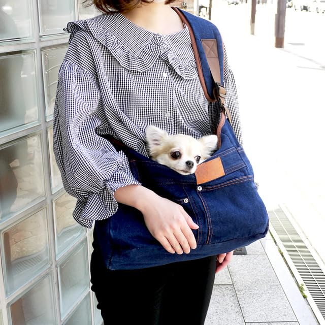 デニムスリングキャリーバッグ 楽天市場】【メッシュ蓋 厚板 クッション付】犬 キャリーバッグ