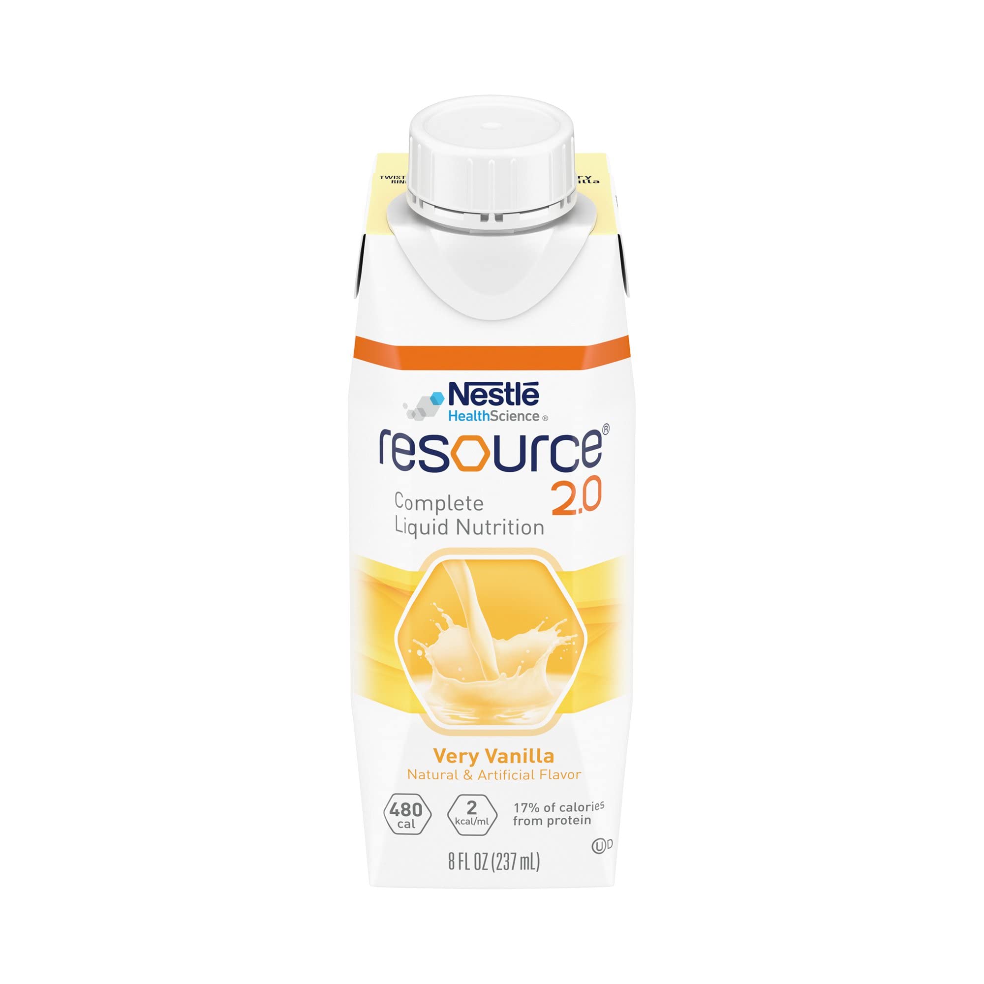 Resource 2.0 Very Vanilla, 8 fl oz, Pack of 24