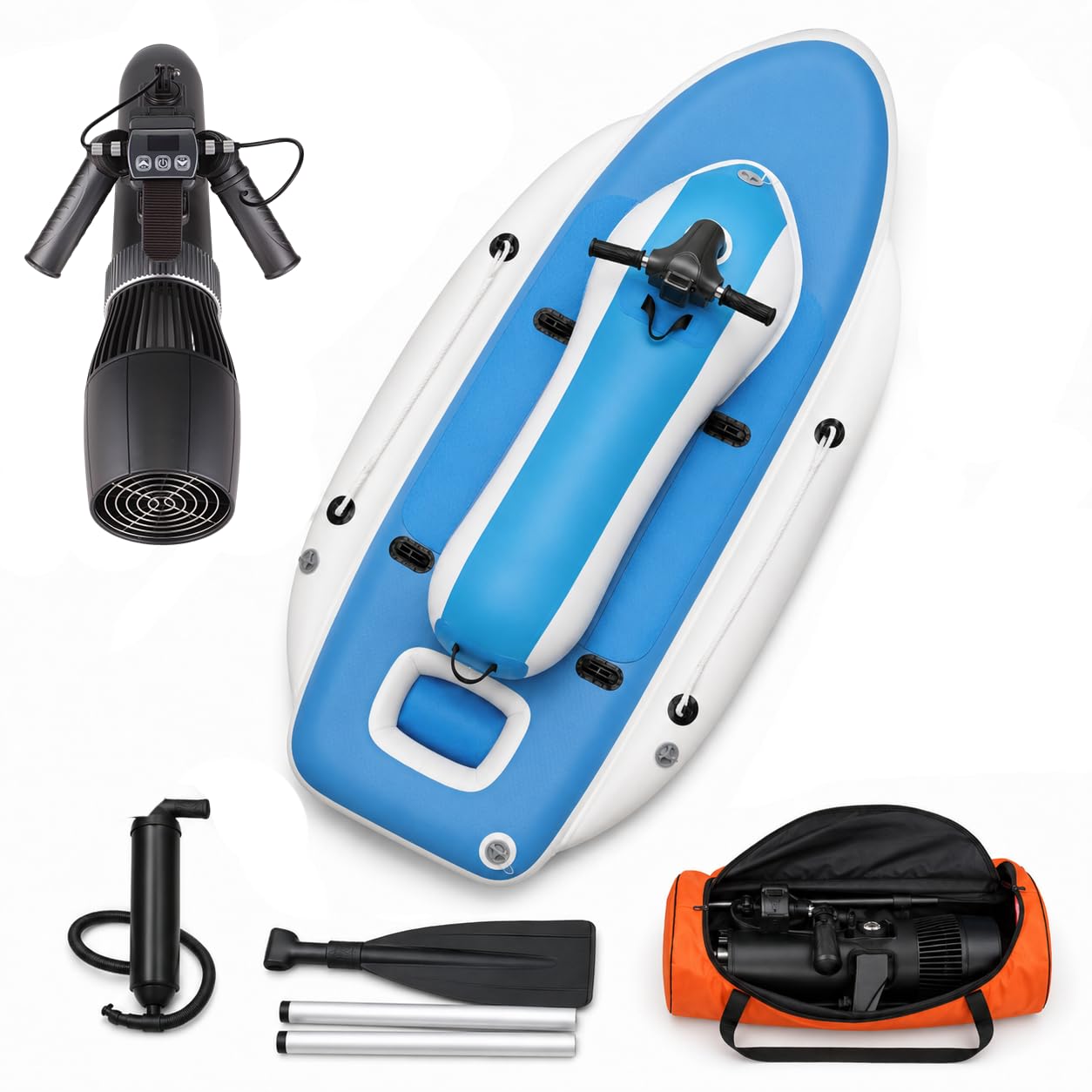 Inflatable Electric Watercraft Motorized Boat for Lake Water Sports 500W16A