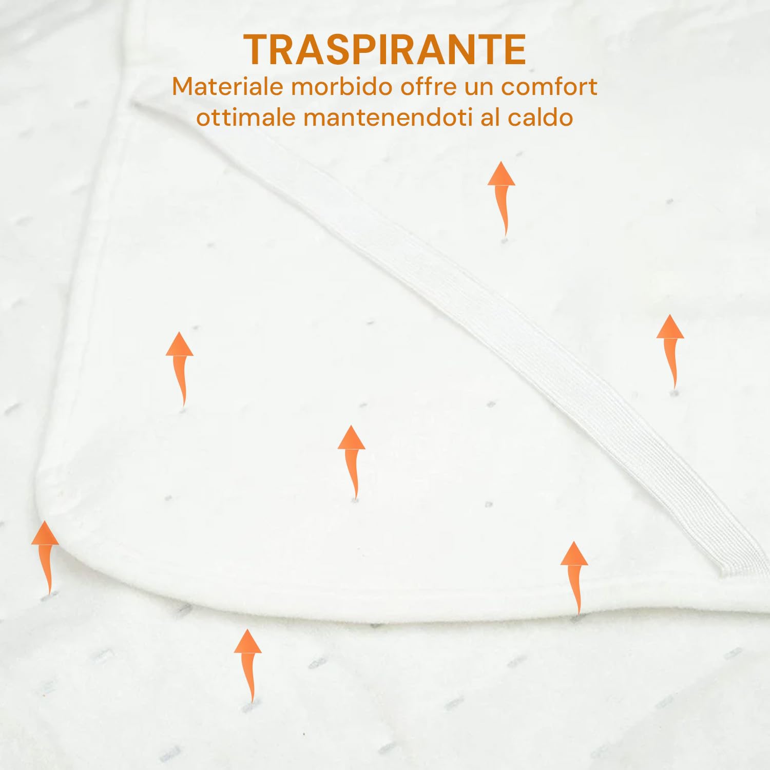 Wintem Coperta Elettrica Scaldaletto Singola 150x80cm - Ideale per Riscaldare il Letto in Inverno, Dotato di 6 Livelli di Temperatura - Sicura Grazie alla Protezione da Surriscaldamento - Lavabile