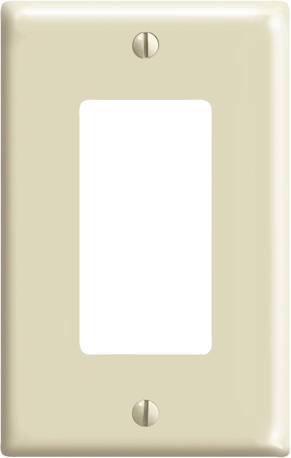 Leviton 80601-W 1-Gang Decora/GFCI Device Decora Wallplate, Midway Size, Thermoset, Device Mount, White, 20-Pack