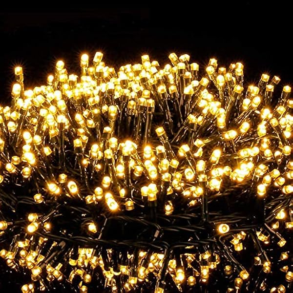 Avoalre Luci di Natale 2000 LEDs 50M, Catena Luminosa 8 Modalità Impermeabile IP44 Luci Albero di Natale Decorative per Interno Esterno Natale Atmosfera Romantica Camera Festa Nozze, Bianco Caldo