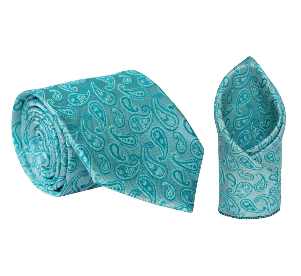 krawatte Men's Microfiber Polyester Necktie with Pocket Square (IMP-9)-picture-52