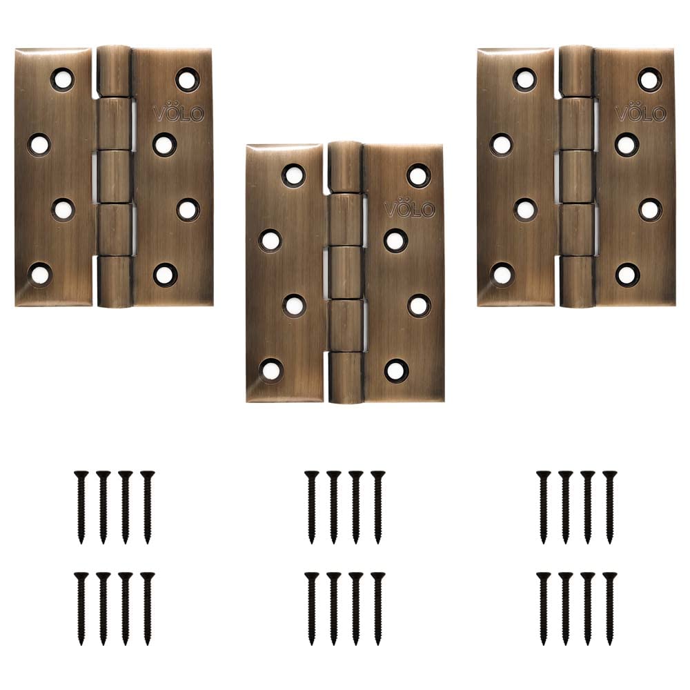 Volo® Door Butt Hinges 5 inch / 4 inch x 10 Gauge/3 mm Thickness (Stainless Steel, Antique Finish) (4 Inch (Pack of 3 Pcs)) (B08RB3QP13) Amazon Price History, Amazon Price Tracker