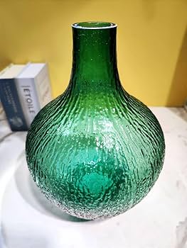 Amazon.co.jp: セール北欧 大 グリーン ガラス 花瓶 フラワーベース