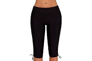 Womens Plus Size Rash Guard Capris: Swim in Style and Comfort